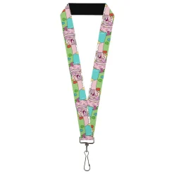 Lanyard - 1.0" - Candy Land Jolly Laughing Pose and Gum Drops Multi Color