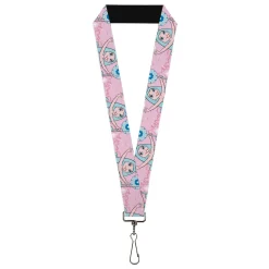 Lanyard - 1.0" - Candy Land Queen Frostine Pose and Float Bubbles Pinks