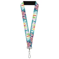 Lanyard - 1.0" - Candy Land KANDY RULES King Kandy Pose Teal/Multi Color