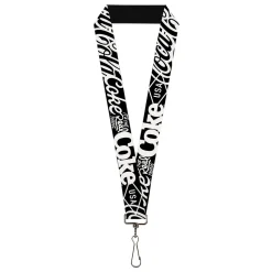 Lanyard - 1.0" - COCA-COLA COKE Typography IT'S THE REAL THING Black/White