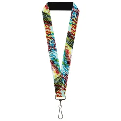 Lanyard - 1.0" - COCA-COLA COKE Logos and Bottle Pop Art Multi Color