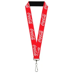 Lanyard - 1.0" - COCA-COLA Script Logo Red/White