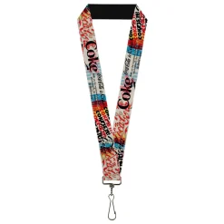 Lanyard - 1.0" - COKE IS IT! Pop Art Collage Multi Color
