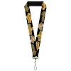 Lanyard - 1.0" - COW AND CHICKEN Title Logo and Poses with RED GUY Black