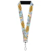 Lanyard - 1.0" - COW AND CHICKEN Title Logo and Character Poses Blues
