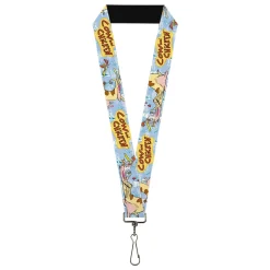 Lanyard - 1.0" - COW AND CHICKEN Title Logo and Character Poses Blues