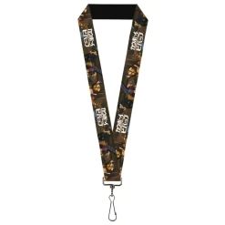 Lanyard - 1.0" - COWBOY BEBOP Jet Black and Crew Bonsai Tree Scene and Title Logo