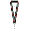 Lanyard - 1.0" - COWBOY BEBOP Spike and Faye Brick Pose and Title Logo Blues/Reds