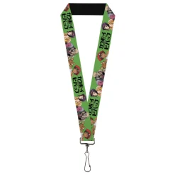 Lanyard - 1.0" - COWBOY BEBOP Crew Group Pose and Title Logo Green/Black
