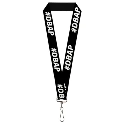 Lanyard - 1.0" - #DBAP Hash Tag Text Black/White