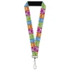 Lanyard - 1.0" - Dexter's Laboratory Four Character Pose Blocks Multi Color