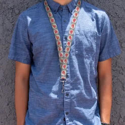 Lanyard - 1.0" - DIET COKE Bottle Caps Grays/White/Red