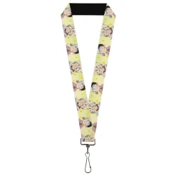 Lanyard - 1.0" - Dr. Stone Chibi Senku and Gen Faces Stars Yellows