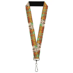 Lanyard - 1.0" - DR. STONE Title Logo and Suika Face Close-Up Greens