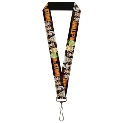 Lanyard - 1.0" - DR. STONE Title Logo and Character Group Black
