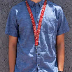 Lanyard - 1.0" - DRINK COCA-COLA Typograpy Logo Scattered Red/White
