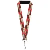 Lanyard - 1.0" - DRINK COCA-COLA Coke Diamond Blocks Red/Brown/Beige