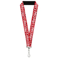 Lanyard - 1.0" - DRINK COCA-COLA COKE Polka Dot Red/Black/White