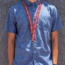 Lanyard - 1.0" - DRINK COCA-COLA COKE Polka Dot Red/Black/White