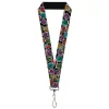 Lanyard - 1.0" - Dungeons & Dragons Dice Collage Black/Multi Color