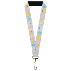 Lanyard - 1.0" - Easter Chicks and Eggs Lavender