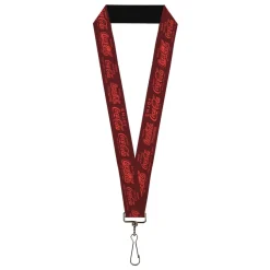 Lanyard - 1.0" - ENJOY COCA-COLA Logos Brown/Red