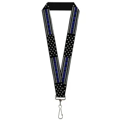 Lanyard - 1.0" - FAFO FUCK AROUND AND FIND OUT Thin Blue Line Flag