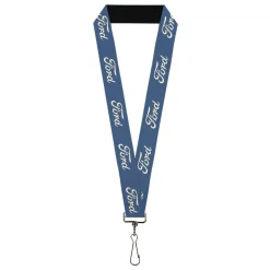 Lanyard - 1.0" - FORD Script Blue/White