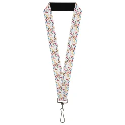Lanyard - 1.0" - Frosty the Snowman Pose Stacked White