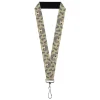 Lanyard - 1.0" - Fruits Basket Chibi Shigure Soma and Dog Scattered Olive/Gray