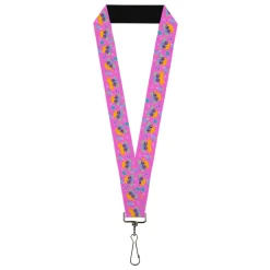 Lanyard - 1.0" - Fuby Furbmojis LOL Icons Collage Pinks/Blues