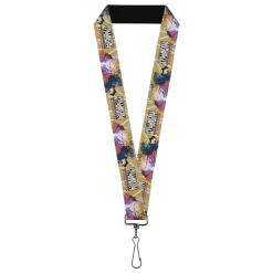 Lanyard - 1.0" - Fullmetal Alchemist Brotherhood Elric Brothers and Roy Mustang Pose Yellows