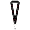 Lanyard - 1.0" - GAME OF THRONES WINTER IS COMING Stark Sigil Black/White/Red