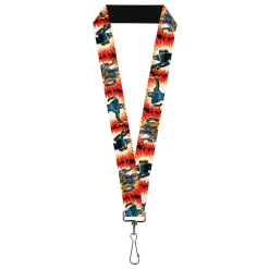 Lanyard - 1.0" - GI Joe Retro Footloose Flash Air Tight Character File Card Explosion Poses