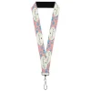 Lanyard - 1.0" - GILMORE GIRLS Dragon Flies Scattered and Title Logo Pink/White/Blues