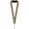 Lanyard - 1.0" - Grateful Dead Dancing Bears Swirl Multi Color