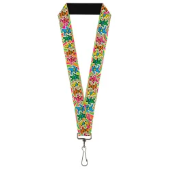 Lanyard - 1.0" - Grateful Dead Dancing Bears Swirl Multi Color