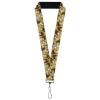 Lanyard - 1.0" - Hell's Paradise Chibi Sagiri Sword Poses Scattered Golden Yellow