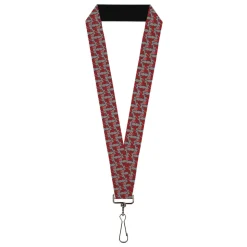 Lanyard - 1.0" - He-Man Battle Armor Chest Logo Gray/Reds