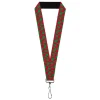 Lanyard - 1.0" - Holiday Cookie Cutter Christmas Tree Scattered Red/Green