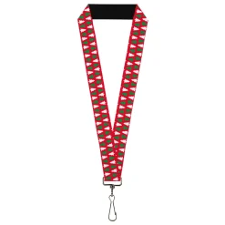 Lanyard - 1.0" - Holiday Cookie Cutter Christmas Tree Red/Green/White