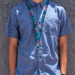 Lanyard - 1.0" - Invader Zim GIR and Piggy Rule the World Poses Blue