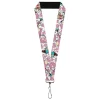 Lanyard - 1.0" - Invader Zim GIR and Piggy Doddles White/Black