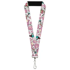Lanyard - 1.0" - Invader Zim GIR and Piggy Doddles White/Black