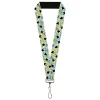 Lanyard - 1.0" - Johnny Bravo Flexing Pose and JOHNNY Icon Collage Blues/Yellows