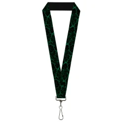 Lanyard - 1.0" - Marble Black/Green