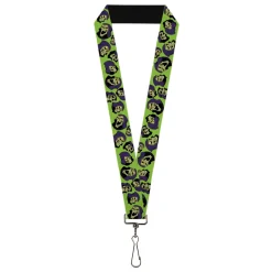 Lanyard - 1.0" - Masters of the Universe Skeletor Expressions Scattered Green
