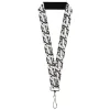 Lanyard - 1.0" - MASTERS OF THE UNIVERSE Brick Logo Stacked White/Black