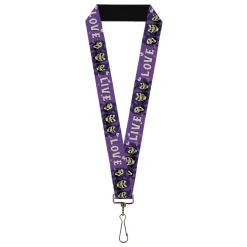 Lanyard - 1.0" - Masters of the Universe Skeletor LIVE LOVE Expressions Purples/White