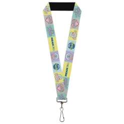 Lanyard - 1.0" - Mean Girls the Plastics Icon Blocks Multi Pastel